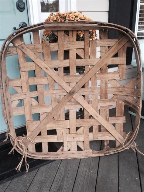Tobacco basket - You can find tobacco baskets at junk fairs and vintage markets, but expect them to be pricey. These baskets from the Country Living Fair were $200 and higher. However, I found my baskets in a junk shop way out in the country that were only $15 each!